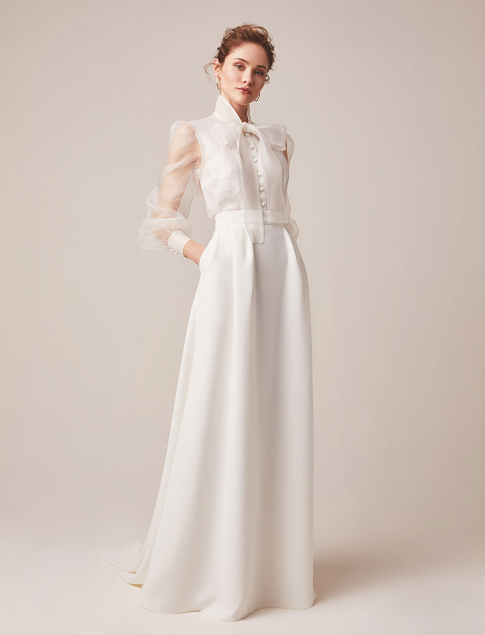formal skirt and blouse for wedding