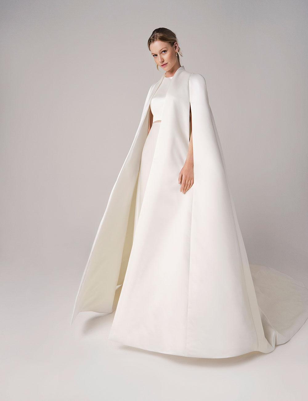 cape style wedding dress