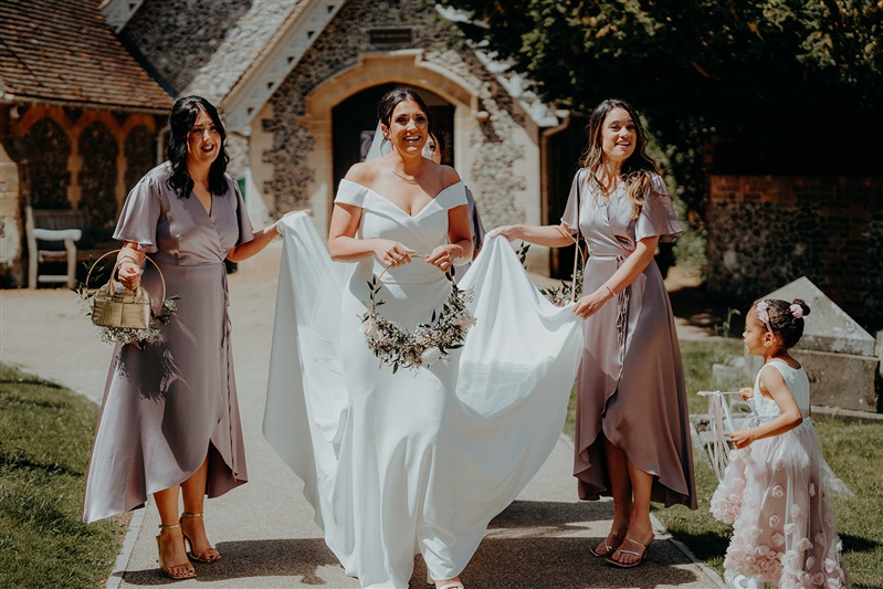 Emma in Suzanne Neville Forever for a simple elegant wedding in Berkshire Miss BushMiss Bush