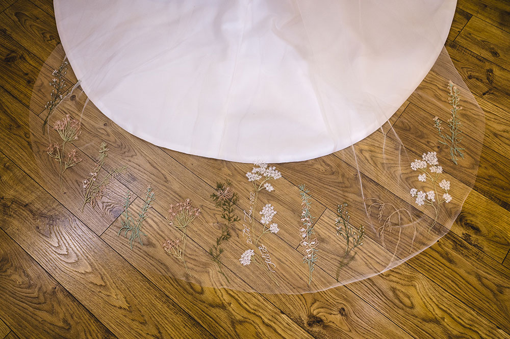 Daisy Sheldon Embroidery - custom bespoke veils at Miss Bush
