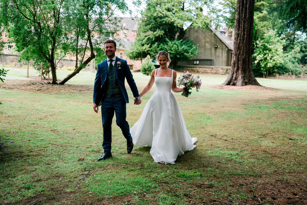 Check the tartan wedding dress at this Netherlands handfasting • Offbeat  Wed (was Offbeat Bride)