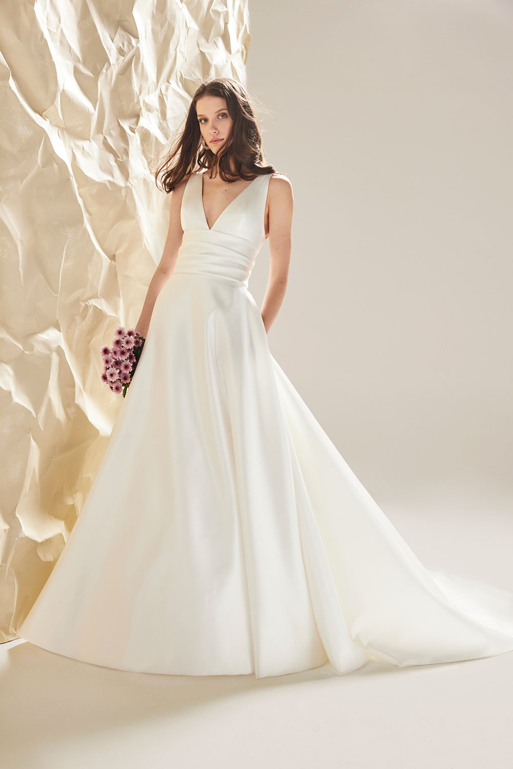 Jesus Peiro 2432 satin wedding dress with pocketsMiss Bush