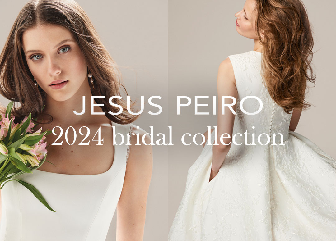Jesus Peiro 2024 bridal collection at UK stockist Miss Bush in Surrey, London