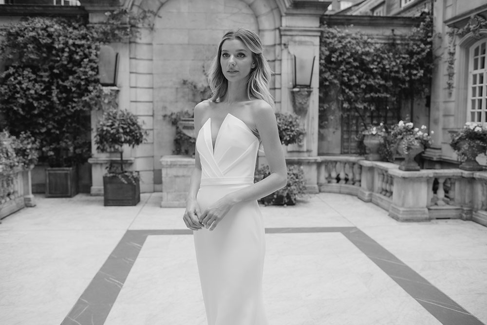 Suzanne Neville Caccini Wedding Dress at Miss Bush bridal boutique in Surrey