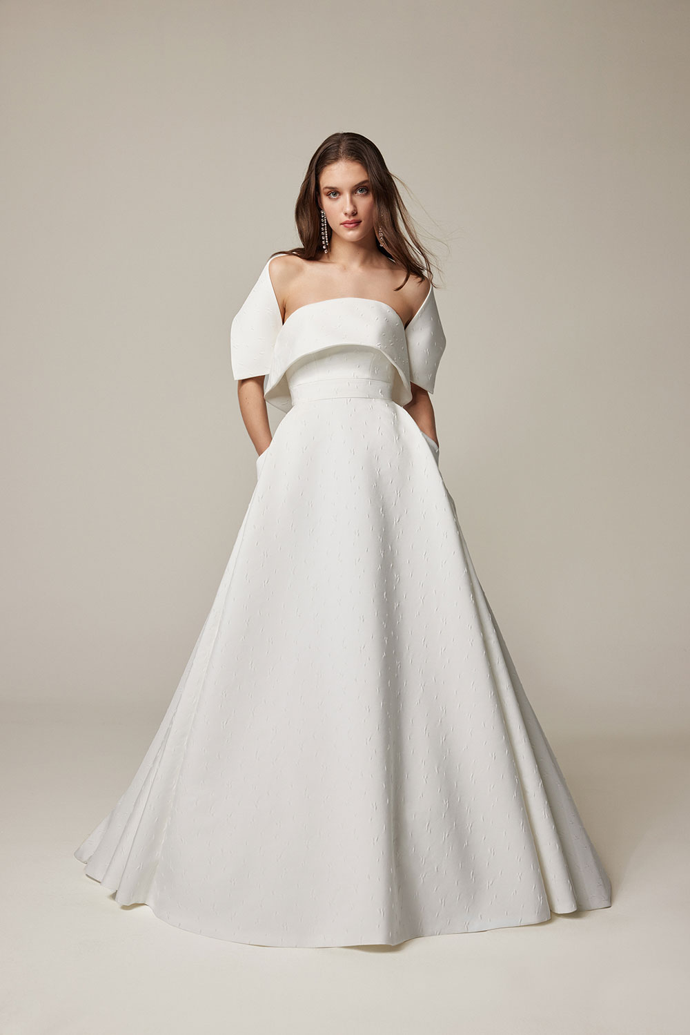 Jesus Peiro 2513 strapless wedding dress with detachable sash