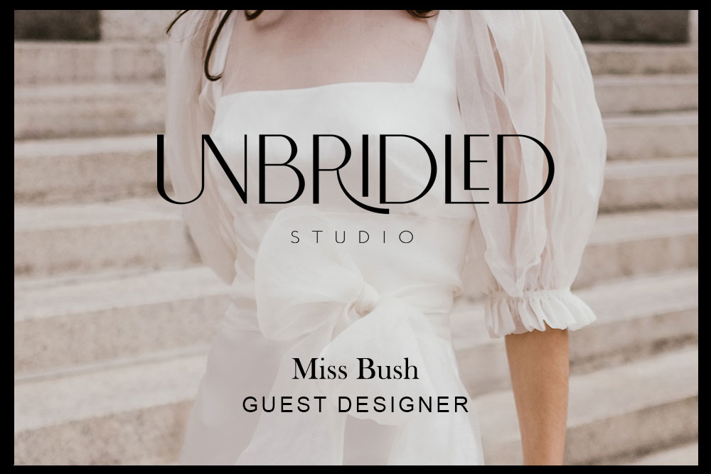 Unbridled Studio - modern, minimalist bridal fashion. Guest Designer at Miss Bush in Surrey, London