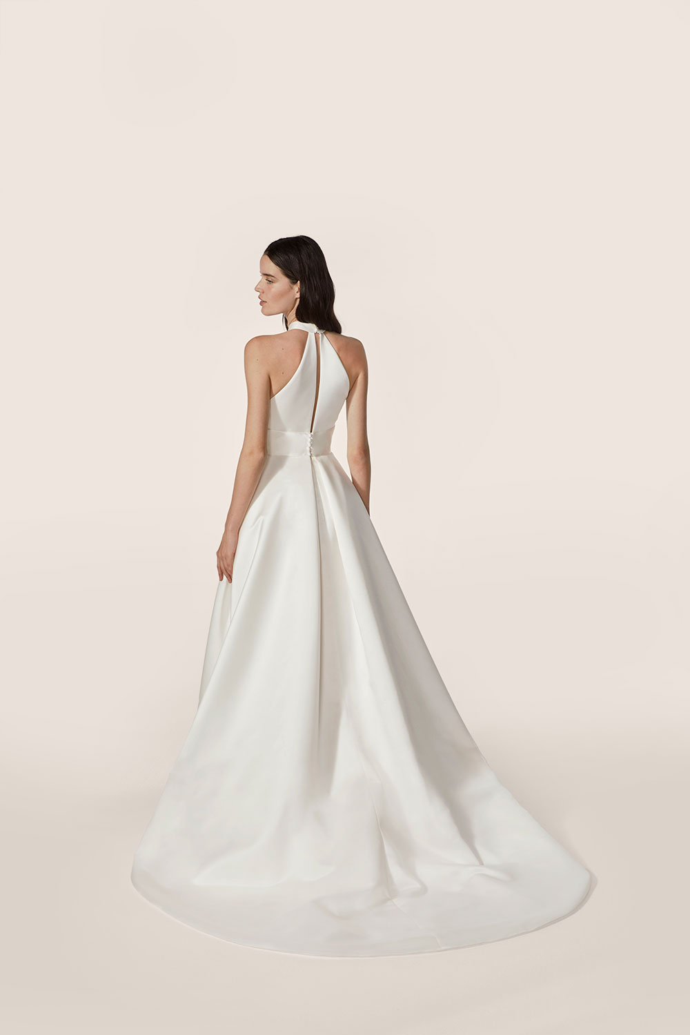 Jesus Peiro 2647 wedding dress, from the 2026 bridal collection, at Miss Bush, Surrey, London, UK stockist Jesus Peiro 2647 halterneck wedding dress