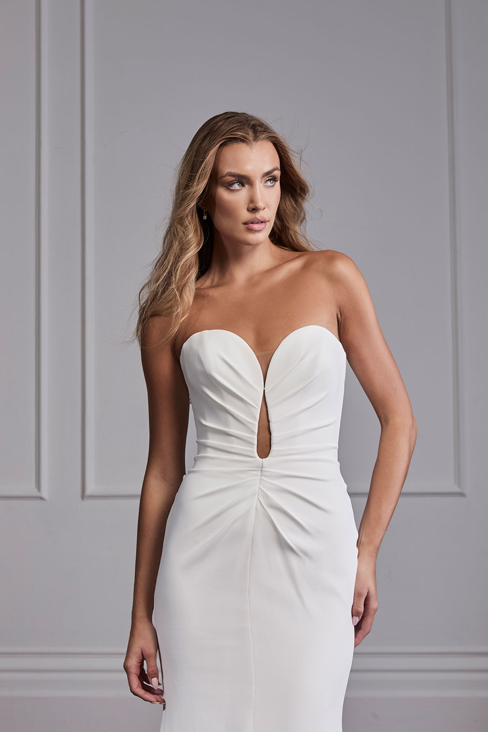 Suzanne Neville Marais wedding dress at Miss Bush bridal boutique in Surrey